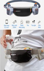 Túi Đeo Hông Chạy Bộ GoodFit GF109RB - Tiện Lợi, Chất Liệu Polyester, Phù Hợp Với Smartphone Đến 6.5inch - Phản Quang Tăng Độ Nhận Diện