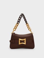 Túi nữ Xanthe Chunky Chain Shoulder Bag CK2-50671569 Dark Brown