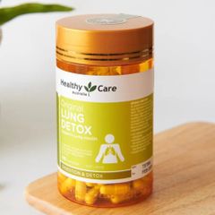 Viên uống Healthy Care Lung Detox Original 180 viên - Hỗ trợ giải độc phổi, cải thiện hô hấp cho người làm việc trong môi trường ô nhiễm