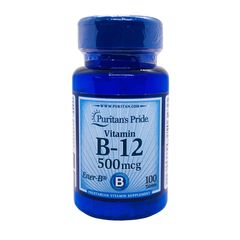 Viên uống vitamin B12 500 mcg Puritan's Pride - Tăng cường năng lượng, hỗ trợ sức khỏe tim mạch và hệ thần kinh - 100 viên nội địa.