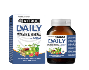 Viên Uống Vitamin Tổng Hợp Vitrue Dành Cho Nam – Bổ Sung Khoáng Chất Thiết Yếu, Tăng Cường Sức Khỏe và Đề Kháng