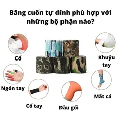 Băng Keo Thể Thao Cao Su Non Tự Dính - Bảo Vệ Cổ Chân, Tay, Đầu Gối Cho Người Chơi Thể Thao Cường Độ Cao