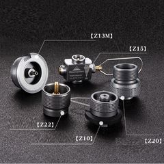 Bộ 5 Đầu Nối Sang Chiết Bình Gas Du Lịch CampingMoon Z13M, Z20, Z10, Z22, Z15 - Chất Liệu Nhôm Bền Chắc Cho Cắm Trại Dã Ngoại