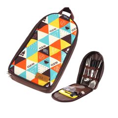 Bộ 7 Món Dụng Cụ Nấu Ăn Dã Ngoại CLS Kèm Túi Đựng - Thớt, Dao, Nĩa và Muôi Gọn Nhẹ, Tiện Dụng Cho Du Lịch