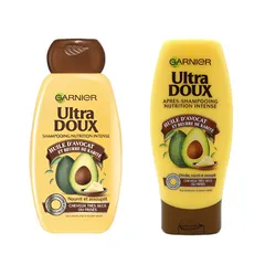 Bộ dầu gội Garnier Ultra Doux hỗ trợ phục hồi tóc khô, xơ