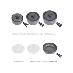 Bộ Nồi Chảo Cắm Trại 5-6 Người AoTu DS-500 - 13 Món Nhôm Chịu Nhiệt, Đồ Dùng Dã Ngoại Hoàn Hảo Cho Gia Đình và Bạn Bè
