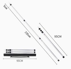 Cọc Căng Lều Bạt Hợp Kim Nhôm 2.3m - Dụng Cụ Cắm Trại Chống Tăng Bền Bỉ, Tiện Dụng Cho Chuyến Đi Dã Ngoại