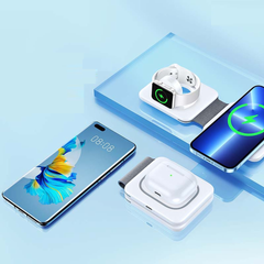 Đế sạc từ tính 3 trong 1 Remax RP-W56 - Công suất 18W, sạc nhanh Apple Watch, AirPods, iPhone - Thiết kế gập gọn tiện lợi.