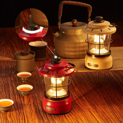 Đèn Bão Cắm Trại Sunrei Phong Cách Retro - Đèn LED Dã Ngoại Nhiều Màu Sắc, Thiết Kế Chịu Nước Cho Không Gian Ấm Áp