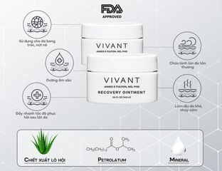 Kem Dưỡng Ẩm Phục Hồi Da Vivant Skincare Recovery Ointment - Chiết Xuất Aloe Vera Tăng Cường Độ Ẩm, Làm Dịu Da Sưng Đỏ 14.8ml