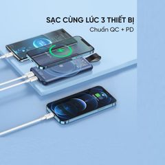 Pin sạc dự phòng không dây 10000mAh Remax RPP-226 - Sạc nhanh nhiều thiết bị, công nghệ tiên tiến, thiết kế tiện lợi, màu đen