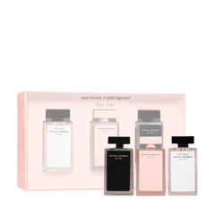 Set Nước Hoa Nữ Narciso Rodriguez For Her - Bộ Quà Gồm 3 Mùi Hương Quyến Rũ, Nữ Tính và Thanh Lịch
