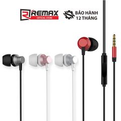 Tai nghe Remax Metal RM-512 có dây - Thiết kế in-ear tiện lợi, âm thanh HD chất lượng cao, tương thích với thiết bị điện tử phổ biến.
