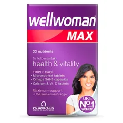 Viên uống bổ sung vitamin cho nữ Wellwoman Max - Thực phẩm chức năng tăng cường sức khỏe và làm đẹp da, tóc, móng - 84 viên
