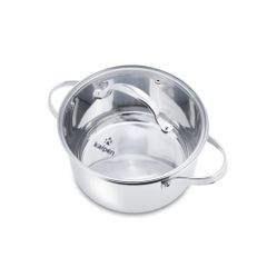 Bộ Nồi Chảo Inox 304 Cao Cấp 5 Đáy Kalpen Lermat L2 - Bộ Nấu Ăn Chất Liệu Inox Bền Bỉ, An Toàn Cho Sức Khỏe, Đáp Ứng Mọi Nhu Cầu Nấu Nướng