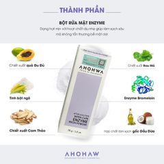Bột Rửa Mặt Ahohaw Enzyme Wash Powder Hàn Quốc - Sạch Sâu, Dịu Nhẹ, Phù Hợp Với Mọi Loại Da, Giảm Dầu và Ngừa Mụn