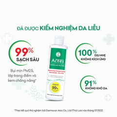 Nước Tẩy Trang Acnes 200ml - Dung Dịch Tẩy Trang Cho Da Mụn, Làm Sạch Dịu Nhẹ, Ngăn Ngừa Mụn, Chống Bụi PM2.5