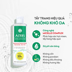 Nước Tẩy Trang Acnes 200ml - Dung Dịch Tẩy Trang Cho Da Mụn, Làm Sạch Dịu Nhẹ, Ngăn Ngừa Mụn, Chống Bụi PM2.5