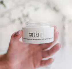 Kem Dưỡng Đêm Soskin Trẻ Hóa Da - Anti-Ageing Night Cream Chiết Xuất Từ Rau Má, Vitamin E, Bơ Hạt Mỡ 50ml