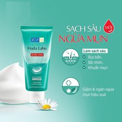Sữa Rửa Mặt Hada Labo Acne Care 80g - Giải Pháp Ngăn Mụn Cho Da Nhạy Cảm, Làm Sạch Sâu, Dưỡng Ẩm Mượt Mà