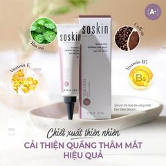 Serum Trẻ Hóa Da Vùng Mắt Soskin Eye Care - Xóa Nếp Nhăn, Bọng Mắt, Quầng Thâm - Giải Pháp Chăm Sóc Da Mặt Tươi Trẻ