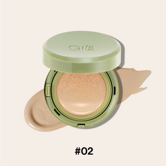 Phấn nước Gilaa Vegan Super Glow Cushion SPF50+ PA++++ - Giúp da căng bóng, bền màu 24h, chứa 20% rau má, phù hợp cho da nhạy cảm, mụn