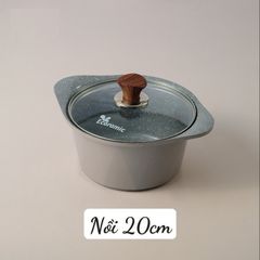 Bộ Nồi Chảo Ecoramic Premium Đáy Từ 5 Món - Chảo và Nồi Chống Dính Dùng Cho Mọi Loại Bếp