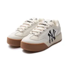 Giày MLB Chunky Wide New York Yankees 3ASXCCW3N-50CRS màu trắng