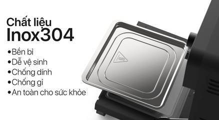 Khay hứng dầu inox 304 cho nồi chiên không dầu 2Good S19/S20 - Phụ kiện cần thiết, dễ lắp đặt, bảo vệ tuổi thọ nồi chiên