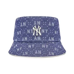Mũ MLB Denim Dia Monogram Bucket Hat New York Yankees 3AHTMD13N-50NYD