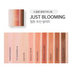 Phấn Mắt 9 Ô A'pieu Eye Color Pointe Just Bloom - Bảng Phấn Mắt Lì và Nhũ Lấp Lánh, Chất Mịn, Bền Màu Ngày Dài