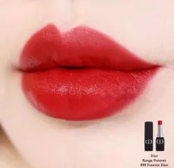 Son Dior Rouge Forever 999 - Son Môi Transfer Proof Đỏ Tươi Sang Trọng, Chất Satin Mượt Mà, Quà Tặng Phong Cách Nữ