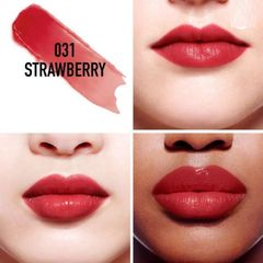 Son Dưỡng Dior Addict Lip Glow Màu 031 Strawberry - Dưỡng Ẩm, Tạo Màu Đỏ Dâu Tự Nhiên, Phù Hợp Dùng Hàng Ngày