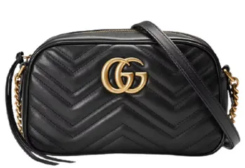 Túi Gucci GG Marmont Small Matelasse Shoulder Bag màu đen