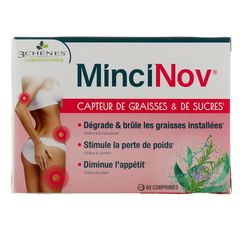 Viên uống hỗ trợ đốt mỡ MinciNov - Giảm cân hiệu quả, giúp chuyển hóa mỡ thừa thành năng lượng, 60 viên dễ nuốt, an toàn sức khỏe