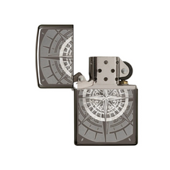 Bật Lửa Zippo Compass 29232 - Hình La Bàn Vegvisir Khắc Laser, Vỏ Đồng Thau Nguyên Khối, Dùng Trong Mọi Điều Kiện