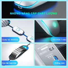 Chuột Không Dây Sidotech Inphic M-1L Sạc Pin - Thiết Kế Công Thái Học, Pin 500mAh, LED RGB 16 Màu, Tương Thích Đa Nền Tảng