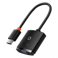 Hub chuyển đổi Baseus Lite Series Adapter HDMI to VGA và Aux - Hỗ trợ Full HD 1080p, Âm thanh 3.5mm, tương thích với Laptop và Máy chiếu