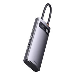 Hub Mở Rộng 6 in 1 Baseus Metal Gleam Đa Chức Năng - 2 Cổng HDMI, 3 Cổng USB 3.0, Sạc PD 100W - Thiết Bị Kết Nối Tuyệt Vời Cho Laptop và Macbook