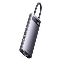 Hub Mở Rộng 8in1 Baseus Metal Gleam Gen 2 - Cổng HDMI, VGA, USB 3.0, Sạc Nhanh 100W - Thiết Bị Kết Nối Đa Năng Cho Laptop và Máy Tính