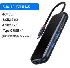 Hub Mở Rộng 5 in 1 Baseus AcmeJoy - Docking HUB Tốc Độ Cao, Tương Thích Laptop, Macbook, iPad, Smartphone Android 4K HD