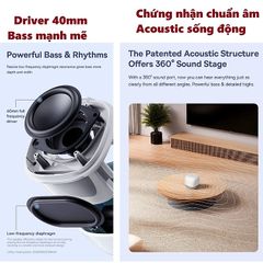 Loa Bluetooth không dây Baseus AeQur V2 20W - Loa âm thanh 360° chất lượng cao, pin 30 giờ, kết nối dễ dàng với mọi thiết bị