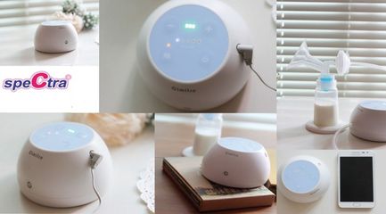 Máy Hút Sữa Spectra Điện Đơn - Thiết Bị Hút Sữa 2 Giai Đoạn, Nhập Khẩu Hàn Quốc, Pin Sạc 180 Phút, An Toàn Cho Mẹ Và Bé