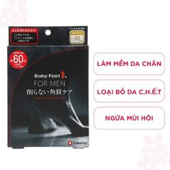 Túi Ủ Bong Da Chết Bàn Chân Baby Foot For Men - Dưỡng Da Mềm Mịn, Giảm Mùi Hôi Cho Nam Giới 30cm
