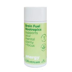 Viên hỗ trợ não bộ Lifestream Brain Fuel Nootropics - Tăng cường tập trung, năng lượng tự nhiên, 60 viên, không caffeine