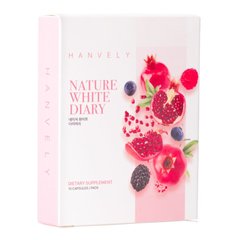 Viên Uống Trắng Da Hanvely Nature White Diary - Hỗ Trợ Làm Sáng Da, Cải Thiện Thâm Nám, Cung Cấp Dưỡng Chất Tươi Trẻ