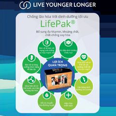 Viên uống LifePak Nuskin 180 viên - Hỗ trợ tăng cường sức khỏe, bổ sung vitamin và khoáng chất cho cơ thể, bảo vệ sức khỏe tuổi tác