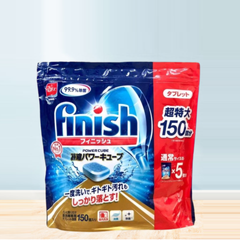 Viên Rửa Bát Muse Finish - 150 Viên Cho Máy Rửa Chén, Làm Sạch Nhanh Chóng, Bóng Sáng, Hương Thơm Dịu Nhẹ, An Toàn Cho Inox