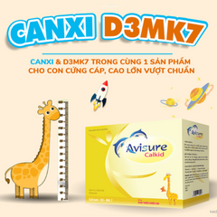 Bộ 3 Vitamin cho Bé: Canxi Avisure Calkid, Vitamin D3MK7 và DHA Smart Kid Tăng Cường Phát Triển Trí Não và Xương Khớp