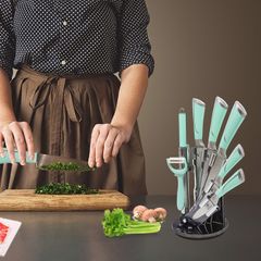 Bộ dao kéo S'Cooking 9 món cao cấp - Thép không gỉ sắc bén và bền bỉ cho bếp, tiện ích nấu nướng hoàn hảo cho gia đình